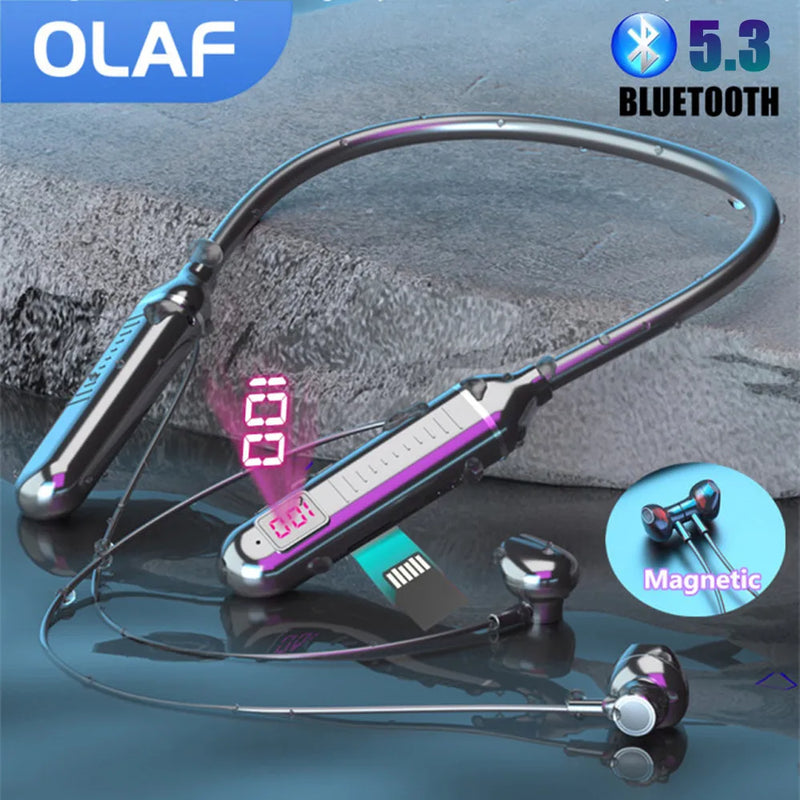 Olaf  Fones de ouvido sem fio/Fone com microfone suporte cartão SD